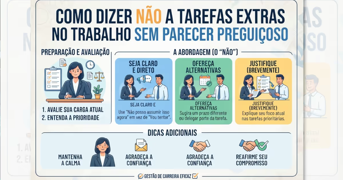 Como Dizer "Não" a Tarefas Extras no Trabalho Sem Parecer Preguiçoso ou Desmotivado