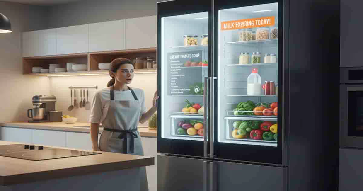 Inteligência Artificial na Cozinha: A geladeira que avisa o vencimento do leite e cria receitas com as sobras